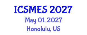 International Conference on Sport Medicine and Exercise Science (ICSMES) May 01, 2027 - Honolulu, United States