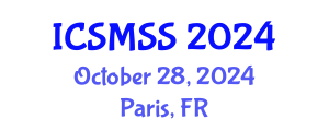 International Conference on Sport Medicine and Sport Science (ICSMSS) October 28, 2024 - Paris, France