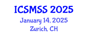 International Conference on Sport Medicine and Sport Science (ICSMSS) January 14, 2025 - Zurich, Switzerland
