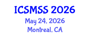 International Conference on Sport Medicine and Sport Science (ICSMSS) May 24, 2026 - Montreal, Canada