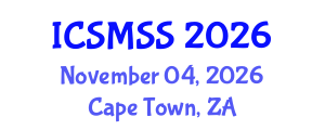 International Conference on Sport Medicine and Sport Science (ICSMSS) November 04, 2026 - Cape Town, South Africa