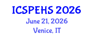 International Conference on Sport, Physical Education and Health Sciences (ICSPEHS) June 21, 2026 - Venice, Italy