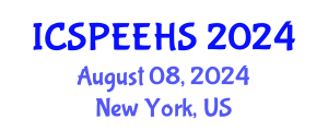 International Conference on Sport, Physical Education, Exercise and Health Sciences (ICSPEEHS) August 08, 2024 - New York, United States