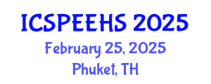 International Conference on Sport, Physical Education, Exercise and Health Sciences (ICSPEEHS) February 25, 2025 - Phuket, Thailand