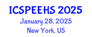 International Conference on Sport, Physical Education, Exercise and Health Sciences (ICSPEEHS) January 28, 2025 - New York, United States