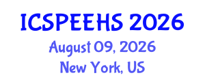 International Conference on Sport, Physical Education, Exercise and Health Sciences (ICSPEEHS) August 09, 2026 - New York, United States