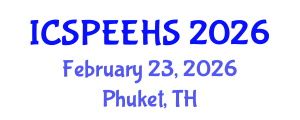 International Conference on Sport, Physical Education, Exercise and Health Sciences (ICSPEEHS) February 23, 2026 - Phuket, Thailand International Conference on Sport, Physical Education, Exercise and Health Sciences (ICSPEEHS) February 23, 2026 - Phuket, Thailand