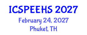 International Conference on Sport, Physical Education, Exercise and Health Sciences (ICSPEEHS) February 24, 2027 - Phuket, Thailand International Conference on Sport, Physical Education, Exercise and Health Sciences (ICSPEEHS) February 24, 2027 - Phuket, Thailand