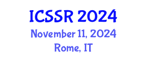 International Conference on Sport Science and Research (ICSSR) November 11, 2024 - Rome, Italy