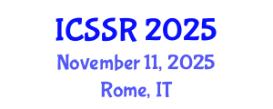 International Conference on Sport Science and Research (ICSSR) November 11, 2025 - Rome, Italy