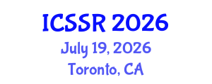 International Conference on Sport Science and Research (ICSSR) July 19, 2026 - Toronto, Canada