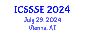 International Conference on Sport Science and Sports Engineering (ICSSSE) July 29, 2024 - Vienna, Austria