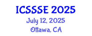 International Conference on Sport Science and Sports Engineering (ICSSSE) July 12, 2025 - Ottawa, Canada