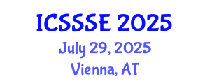 International Conference on Sport Science and Sports Engineering (ICSSSE) July 29, 2025 - Vienna, Austria