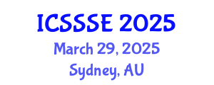 International Conference on Sport Science and Sports Engineering (ICSSSE) March 29, 2025 - Sydney, Australia