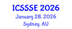 International Conference on Sport Science and Sports Engineering (ICSSSE) January 28, 2026 - Sydney, Australia