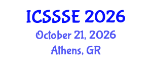 International Conference on Sport Science and Sports Engineering (ICSSSE) October 21, 2026 - Athens, Greece