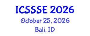 International Conference on Sport Science and Sports Engineering (ICSSSE) October 25, 2026 - Bali, Indonesia