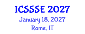 International Conference on Sport Science and Sports Engineering (ICSSSE) January 18, 2027 - Rome, Italy International Conference on Sport Science and Sports Engineering (ICSSSE) January 18, 2027 - Rome, Italy