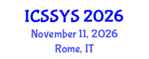 International Conference on Sport Science and Youth Sport (ICSSYS) November 11, 2026 - Rome, Italy