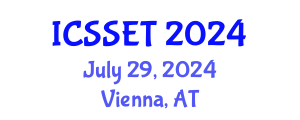 International Conference on Sport Science, Engineering and Technology (ICSSET) July 29, 2024 - Vienna, Austria