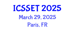 International Conference on Sport Science, Engineering and Technology (ICSSET) March 29, 2025 - Paris, France