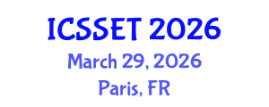 International Conference on Sport Science, Engineering and Technology (ICSSET) March 29, 2026 - Paris, France