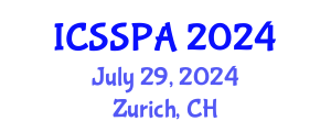 International Conference on Sport Statistics and Performance Analysis (ICSSPA) July 29, 2024 - Zurich, Switzerland