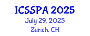 International Conference on Sport Statistics and Performance Analysis (ICSSPA) July 29, 2025 - Zurich, Switzerland