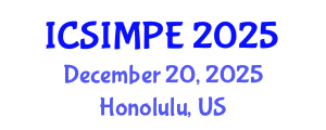 International Conference on Sports Injury Management and Performance Enhancement (ICSIMPE) December 20, 2025 - Honolulu, United States