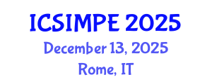 International Conference on Sports Injury Management and Performance Enhancement (ICSIMPE) December 13, 2025 - Rome, Italy