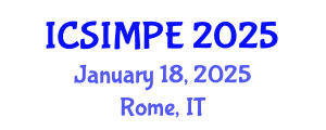 International Conference on Sports Injury Management and Performance Enhancement (ICSIMPE) January 18, 2025 - Rome, Italy