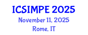 International Conference on Sports Injury Management and Performance Enhancement (ICSIMPE) November 11, 2025 - Rome, Italy