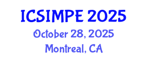 International Conference on Sports Injury Management and Performance Enhancement (ICSIMPE) October 28, 2025 - Montreal, Canada
