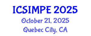 International Conference on Sports Injury Management and Performance Enhancement (ICSIMPE) October 21, 2025 - Quebec City, Canada