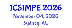 International Conference on Sports Injury Management and Performance Enhancement (ICSIMPE) November 04, 2026 - Sydney, Australia