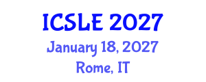 International Conference on Sports Law and Ethics (ICSLE) January 18, 2027 - Rome, Italy