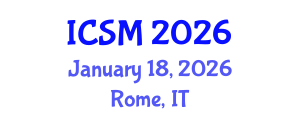 International Conference on Sports Medicine (ICSM) January 18, 2026 - Rome, Italy