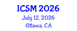 International Conference on Sports Medicine (ICSM) July 12, 2026 - Ottawa, Canada