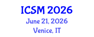 International Conference on Sports Medicine (ICSM) June 21, 2026 - Venice, Italy