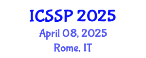 International Conference on Statistical Signal Processing (ICSSP) April 08, 2025 - Rome, Italy