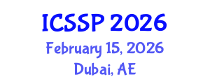 International Conference on Statistical Signal Processing (ICSSP) February 15, 2026 - Dubai, United Arab Emirates