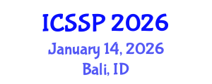 International Conference on Statistical Signal Processing (ICSSP) January 14, 2026 - Bali, Indonesia