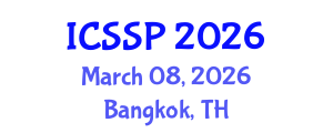International Conference on Statistical Signal Processing (ICSSP) March 08, 2026 - Bangkok, Thailand