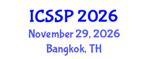 International Conference on Statistical Signal Processing (ICSSP) November 29, 2026 - Bangkok, Thailand International Conference on Statistical Signal Processing (ICSSP) November 29, 2026 - Bangkok, Thailand