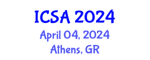 International Conference on Statistics and Analysis (ICSA) April 04, 2024 - Athens, Greece