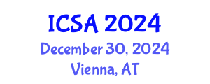International Conference on Statistics and Analysis (ICSA) December 30, 2024 - Vienna, Austria