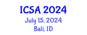 International Conference on Statistics and Analysis (ICSA) July 15, 2024 - Bali, Indonesia