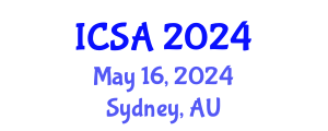 International Conference on Statistics and Analysis (ICSA) May 16, 2024 - Sydney, Australia