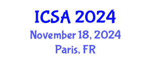 International Conference on Statistics and Analysis (ICSA) November 18, 2024 - Paris, France